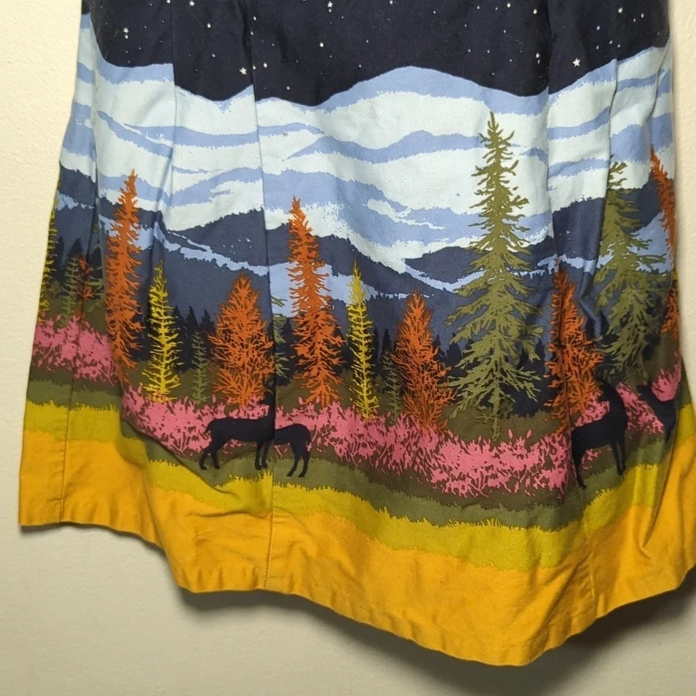 OshKosh B'gosh Genuine Kids Woodland Deer Night Sky Dress Girls Size 5T